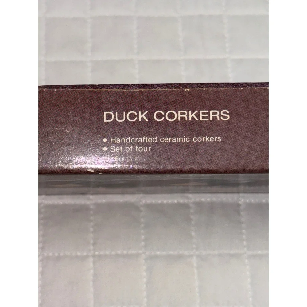 StarCase Vintage Duck Corkers Set of 4 Handcrafted Ceramic Mallard Wine Stoppers